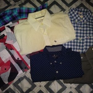 Abercrombie, American Eagle, EXPRESS button  ups